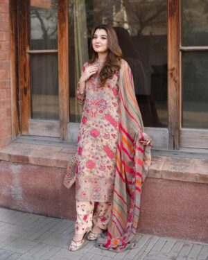Aneelas Lawn Collection 2026 Grey ACL-EID-08 Embroidered 3 Piece Suit | Chiffon Dupatta