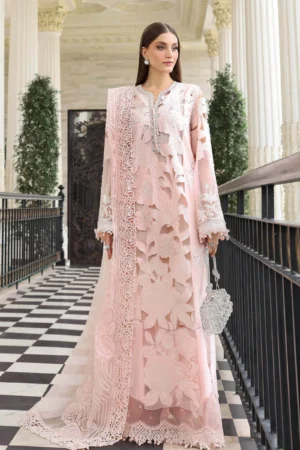 Maria B Luxury Lawn Embroidered 3PC Unstitched Suit EL-26-02 | Premium Summer Collection