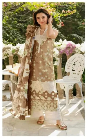 Asifa Nabeel Printed Lawn Chicken Kari 3 Piece Suit Skin – Designer Lawn Collection 2026