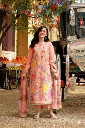 Aneelas Skin Luxury Lawn 3 Piece Embroidered Suit for Women | Premium Designer Collection
