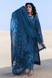 Nureh Zink Luxury Lawn Chicken Kari Embroidered 3 Piece Suit - Image 2