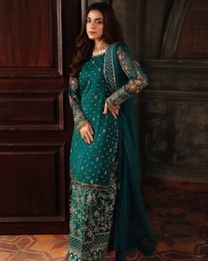 Charizma Chiffon Embroidered Suit Design 2533 – Luxury 3Pc Dress with Organza Dupatta